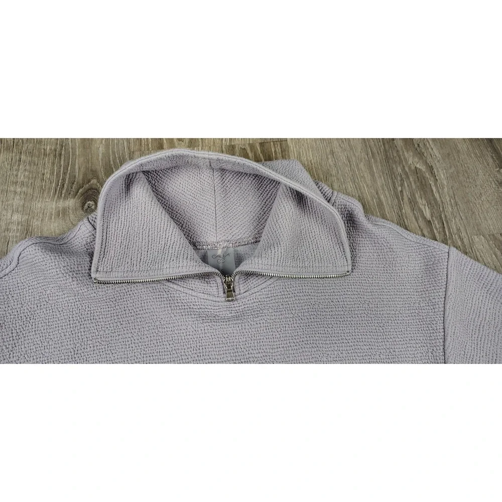Calia S Carrie Underwood Purple‎ Quarter Zip High Neck Pullover Elevate Textured - Picture 6 of 11